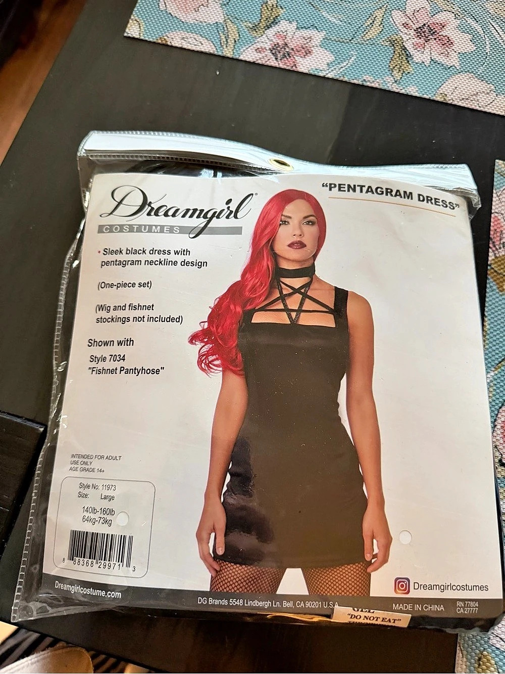 Dreamgirl Pentagram Dress Black NWT
